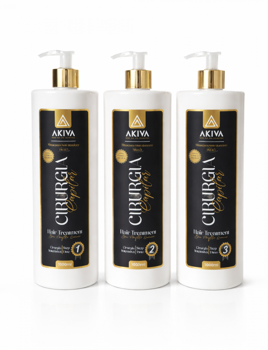 kit Cirurgia Capilar Akiva Cosmetics 3 passos